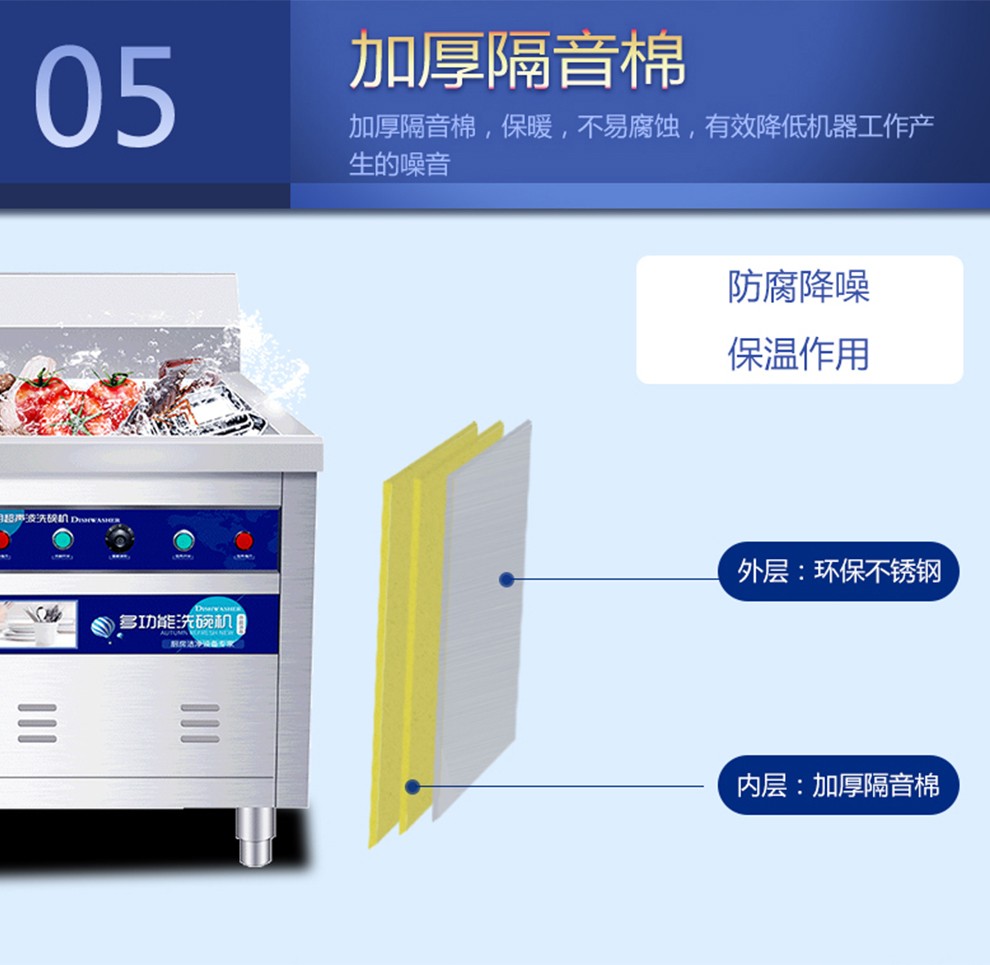 全自動(dòng)超聲波商用洗碗機(jī)（單池）